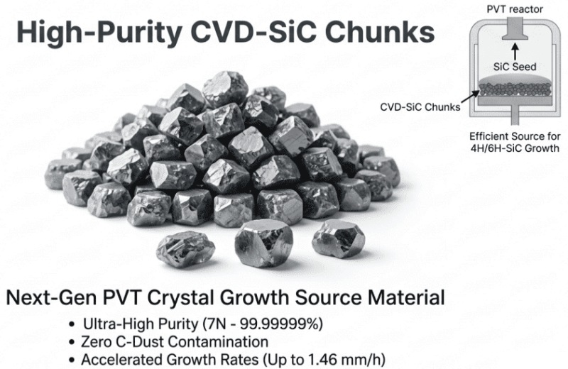 High-purity CVD-SiC Chunks
